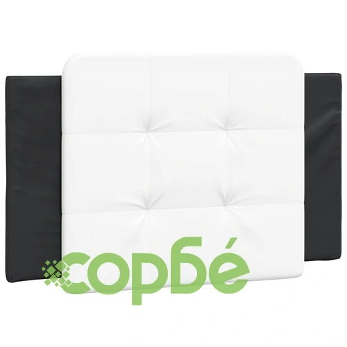 Рамка за легло с LED осветление черно и бяло 90x200 см еко кожа ➤ топ цена ➤ sorbe.bg