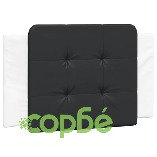 Рамка за легло с LED осветление бяло и черно 90x200 см еко кожа ➤ топ цена ➤ sorbe.bg