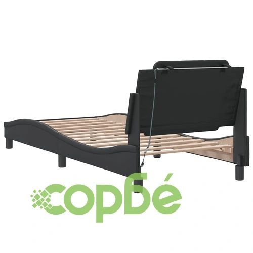 Рамка за легло с LED осветление черна 100x200см изкуствена кожа ➤ топ цена ➤ sorbe.bg
