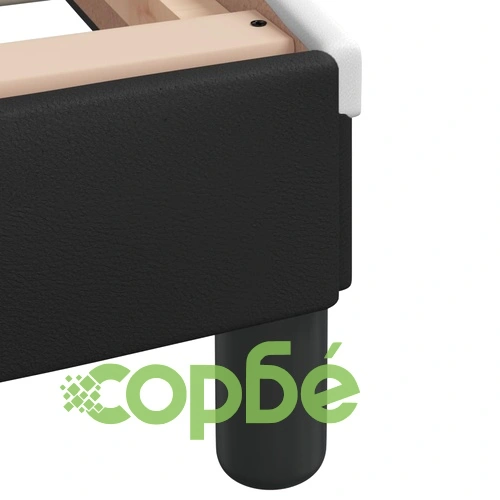 Рамка за легло с LED осветление черно и бяло 100x200см еко кожа ➤ топ цена ➤ sorbe.bg