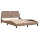 Рамка за легло с LED осветление, капучино, 120x200 см, еко кожа