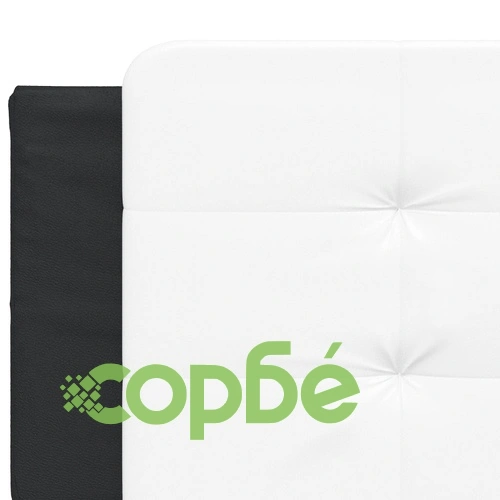 Рамка за легло с LED осветление бяло-черна 160x200 cм еко кожа ➤ топ цена ➤ sorbe.bg