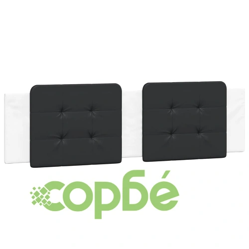 Рамка за легло с LED осветление бяло-черна 180x200 см еко кожа ➤ топ цена ➤ sorbe.bg