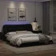Рамка за легло с LED осветление, черна, 180x200 см, еко кожа