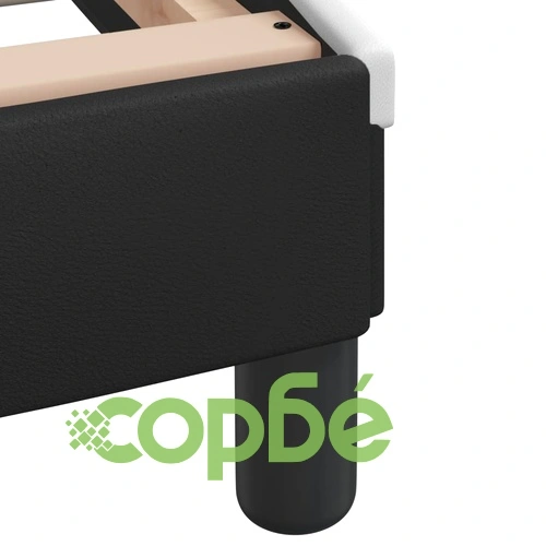 Рамка за легло с LED осветление черно-бяла 180x200 см еко кожа ➤ топ цена ➤ sorbe.bg