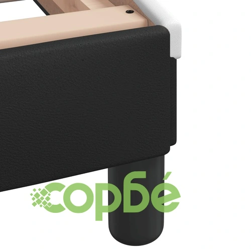 Рамка за легло с LED осветление черно-бяла 90x190 см еко кожа ➤ топ цена ➤ sorbe.bg