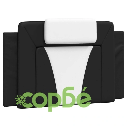 Рамка за легло с LED осветление черно-бяла 90x190 см еко кожа ➤ топ цена ➤ sorbe.bg