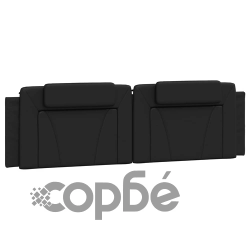 Рамка за легло с LED осветление, черна, 180x200 см, еко кожа ➤ топ цена ➤ sorbe.bg