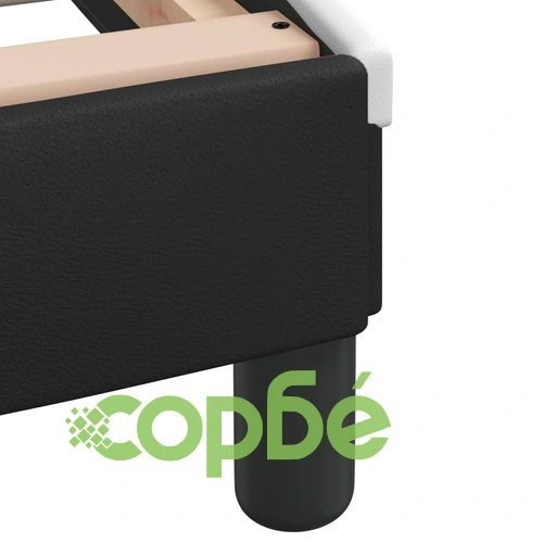 Рамка за легло с LED осветление черно-бяла 180x200 см еко кожа ➤ топ цена ➤ sorbe.bg