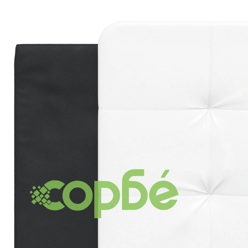 Рамка за легло с LED осветление черно-бяла 180x200 см еко кожа ➤ топ цена ➤ sorbe.bg