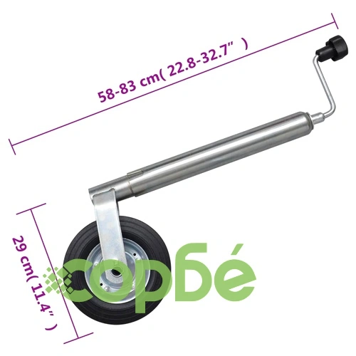 Опорно колело 48 мм с 2 опорни тръби и 3 сплит скоби ➤ топ цена ➤ sorbe.bg