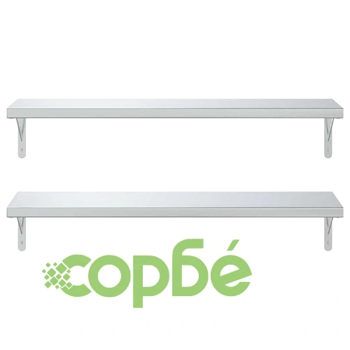 Стенни рафтове 2 бр 100x30 см сребристи неръждаема стомана ➤ топ цена ➤ sorbe.bg