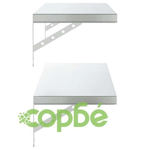 Стенни рафтове 2 бр 100x30 см сребристи неръждаема стомана ➤ топ цена ➤ sorbe.bg