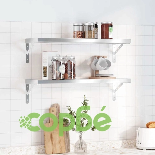 Стенни рафтове 2 бр 75x23,5 см сребристи неръждаема стомана ➤ топ цена ➤ sorbe.bg