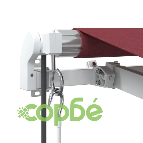 Автоматично прибираща се тента с LED, бордо, 350x250 см ➤ топ цена ➤ sorbe.bg