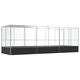 Волиера с удължение сребриста 625x207x212 см стомана