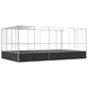 Волиера с удължение сребриста 518x307x212 см стомана