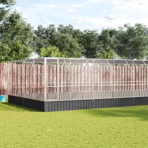 Волиера с удължение сребриста 832x414x212 см стомана