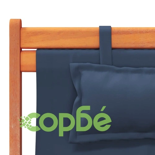 Сгъваеми плажни столове, 2 бр, сини, текстил ➤ топ цена ➤ sorbe.bg