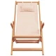 Сгъваеми плажни столове, 2 бр, бежов, плат и масивно дърво