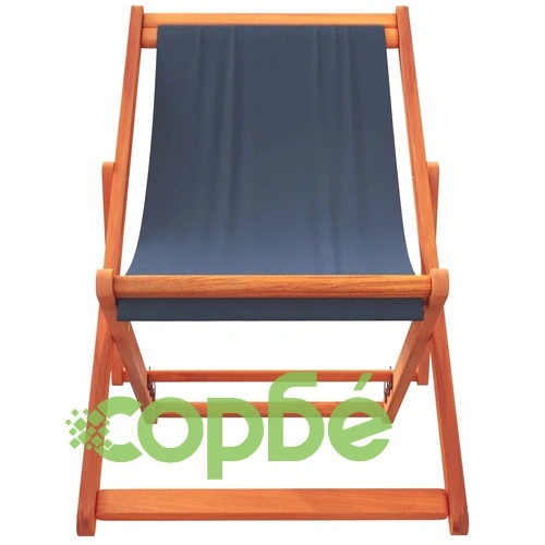 Сгъваеми плажни столове, 2 бр, сини, текстил ➤ топ цена ➤ sorbe.bg