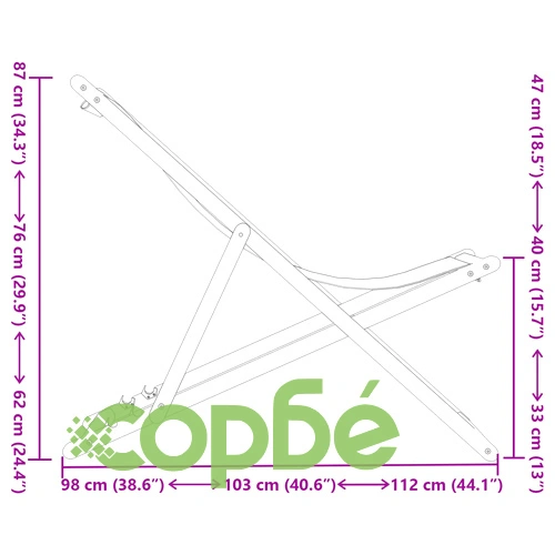 Сгъваеми плажни столове, 2 бр, таупе, плат и масивно дърво ➤ топ цена ➤ sorbe.bg