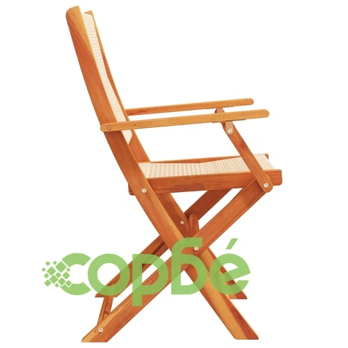 Сгъваеми градински столове, 4 бр, бежови, акация масив ➤ топ цена ➤ sorbe.bg