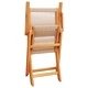 Сгъваеми градински столове, 4 бр, бежови, акация масив