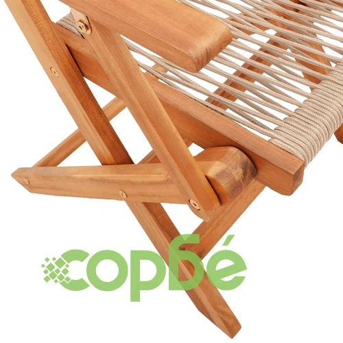 Сгъваеми градински столове, 4 бр, бежови, акация масив ➤ топ цена ➤ sorbe.bg