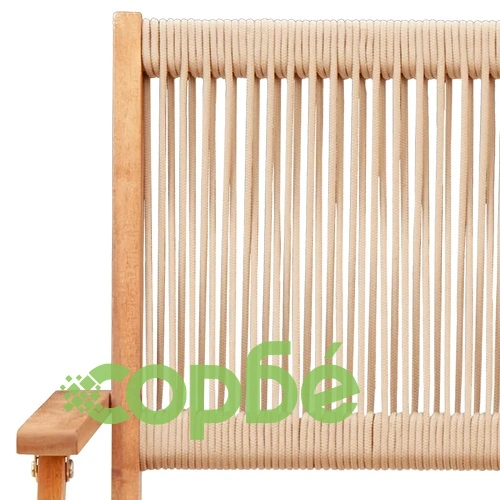 Сгъваеми градински столове, 4 бр, бежови, акация масив ➤ топ цена ➤ sorbe.bg