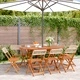 Сгъваеми градински столове 8 бр бежов полиратан и дърво масив