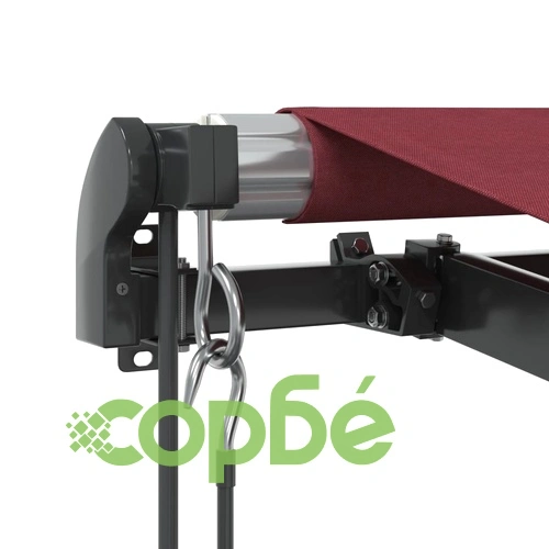 Автоматично прибираща се тента с LED, бордо, 600x350 см ➤ топ цена ➤ sorbe.bg