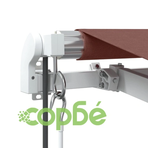 Автоматично прибираща се тента с LED, кафяв, 300x250 см ➤ топ цена ➤ sorbe.bg
