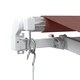 Ръчно прибираща се тента с LED, кафяв, 600x350 см