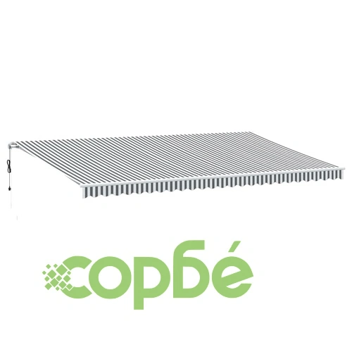 Автоматично прибираща се тента с LED антрацит и бял 600x300 см ➤ топ цена ➤ sorbe.bg