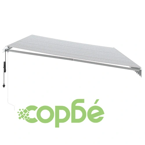 Автоматично прибираща се тента с LED антрацит и бял 600x300 см ➤ топ цена ➤ sorbe.bg