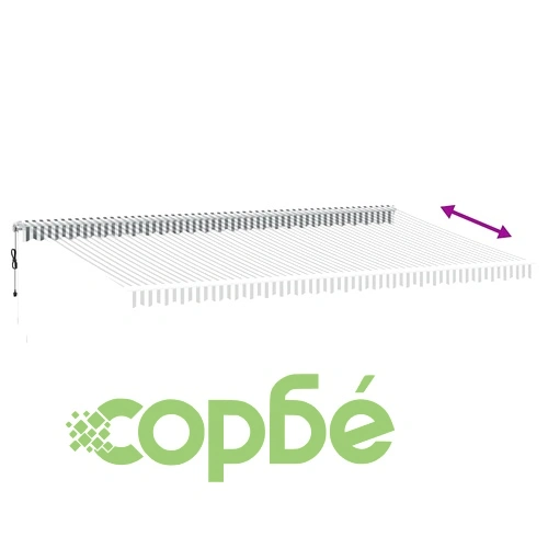 Автоматично прибираща се тента с LED антрацит и бял 600x300 см ➤ топ цена ➤ sorbe.bg