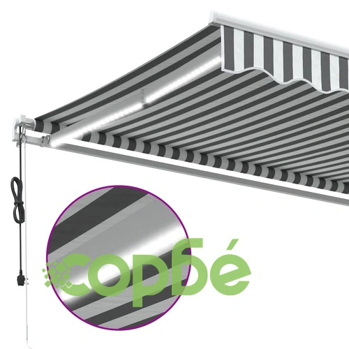 Автоматично прибираща се тента с LED антрацит и бял 600x300 см ➤ топ цена ➤ sorbe.bg