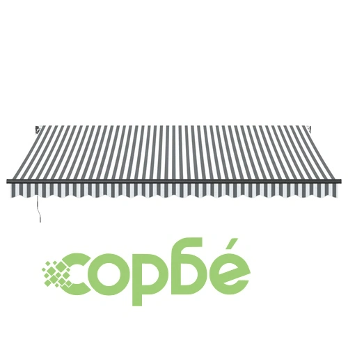 Ръчно прибираща се тента с LED, антрацит и бял, 450x300 см ➤ топ цена ➤ sorbe.bg