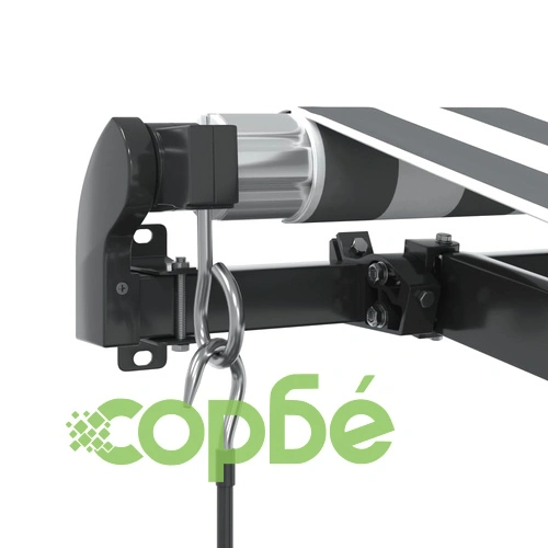 Ръчно прибираща се тента с LED, антрацит и бял, 450x300 см ➤ топ цена ➤ sorbe.bg