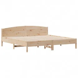 Рамка за легло с табла, 180x200 см, борово дърво масив