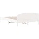 Рамка за легло без матрак, бял, 160x200 см, бор масив