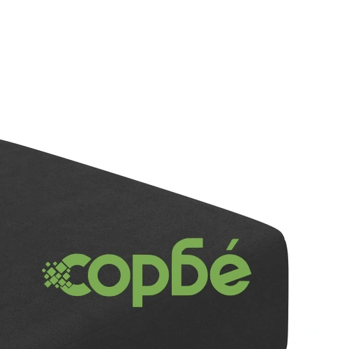 2-местно разтегателно канапе с табуретка, черно, кадифе ➤ топ цена ➤ sorbe.bg