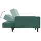 2-местно разтегателно канапе с табуретка, тъмнозелено, кадифе