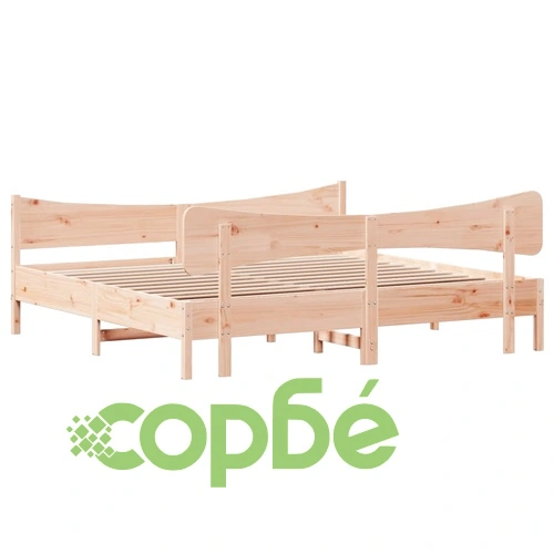 Рамка за легло без матрак, 180x200 см, масивна чамова дървесина ➤ топ цена ➤ sorbe.bg