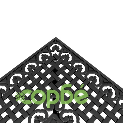 Градински трапезен комплект, 5 части, черен, лят алуминий ➤ топ цена ➤ sorbe.bg