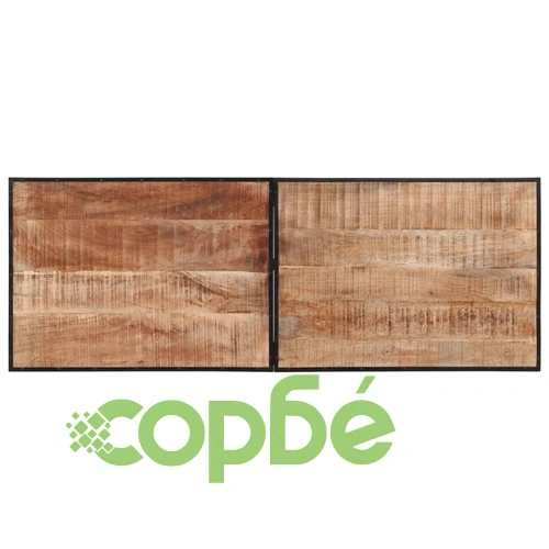 Бар комплект от 7 части масивно грубо дърво манго и метал ➤ топ цена ➤ sorbe.bg