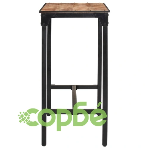 Бар комплект от 5 части масивно грубо дърво манго и метал ➤ топ цена ➤ sorbe.bg