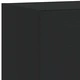 ТВ стенни модули с LED, 5 части, черни, инженерно дърво ТВ стенни модули с LED, 5 части, черни, инженерно дърво