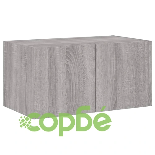 ТВ стенни модули с LED, 5 части, сив сонома, инженерно дърво ➤ топ цена ➤ sorbe.bg